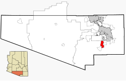 Pima County Incorporated and Unincorporated areas Sahuarita highlighted